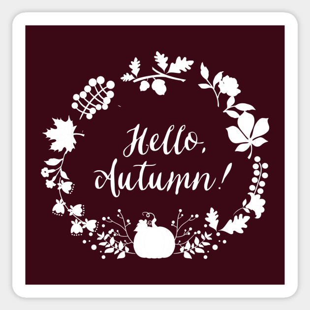 Hello Autumn! Sticker by chrissyloo